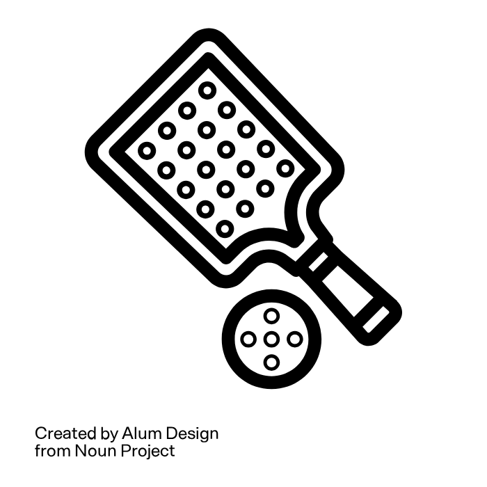 Icon of a pickleball set