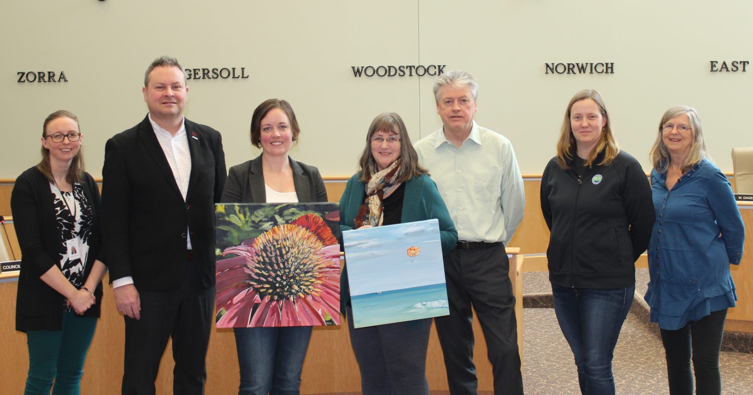 Oxford Stewardship Award group photo in Council Chambers