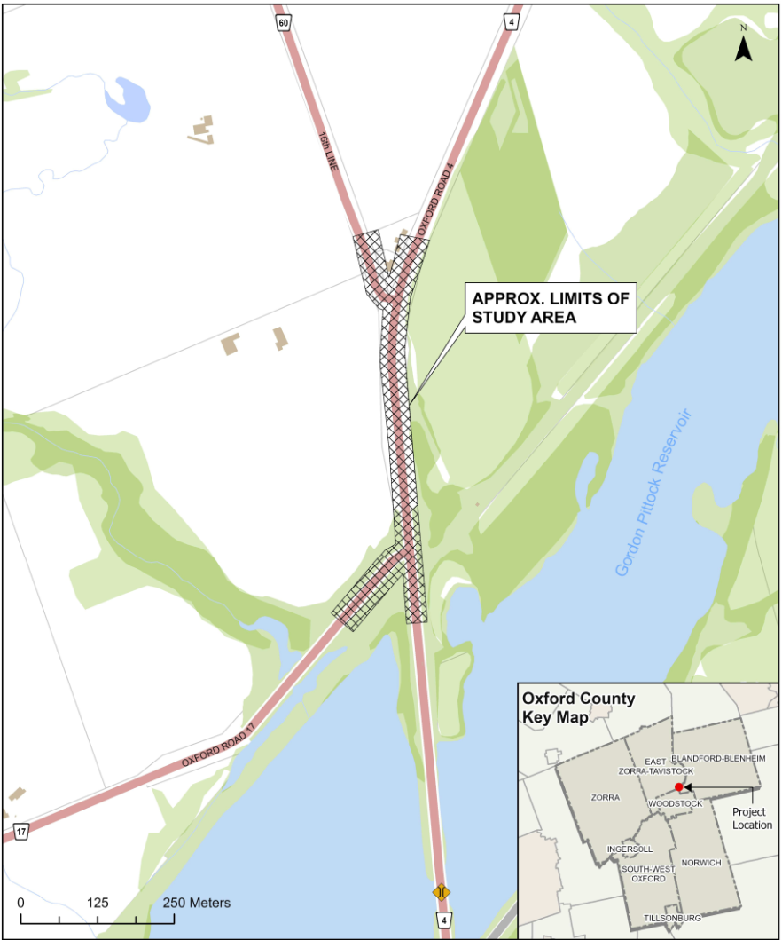 Oxford Road 4 and 17 intersection, Woodstock - Study area map
