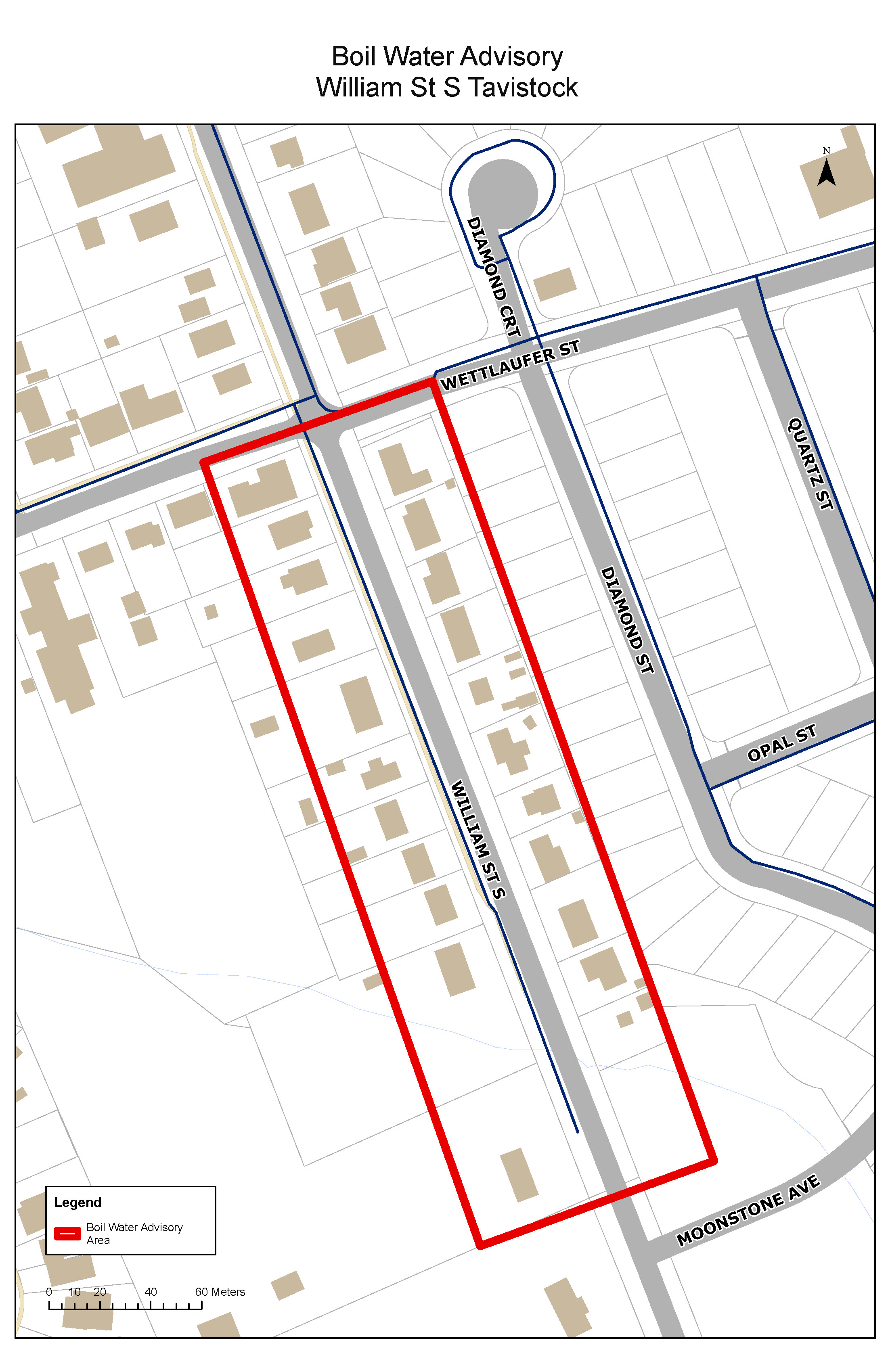 Map of affected area