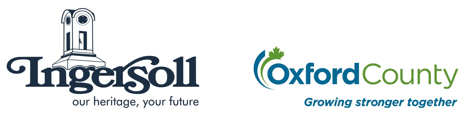The Town of Ingersoll logo and the Oxford County logo