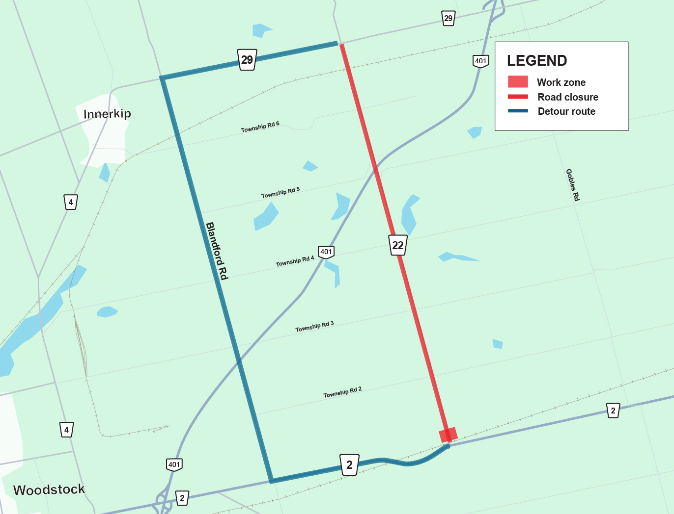 Oxford Road 22, Blandford-Blenheim - Construction map