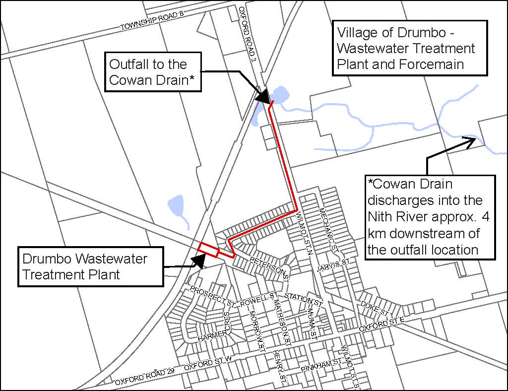 Drumbo Wastewater Treatment Plant map, updated Jan 6, 2026