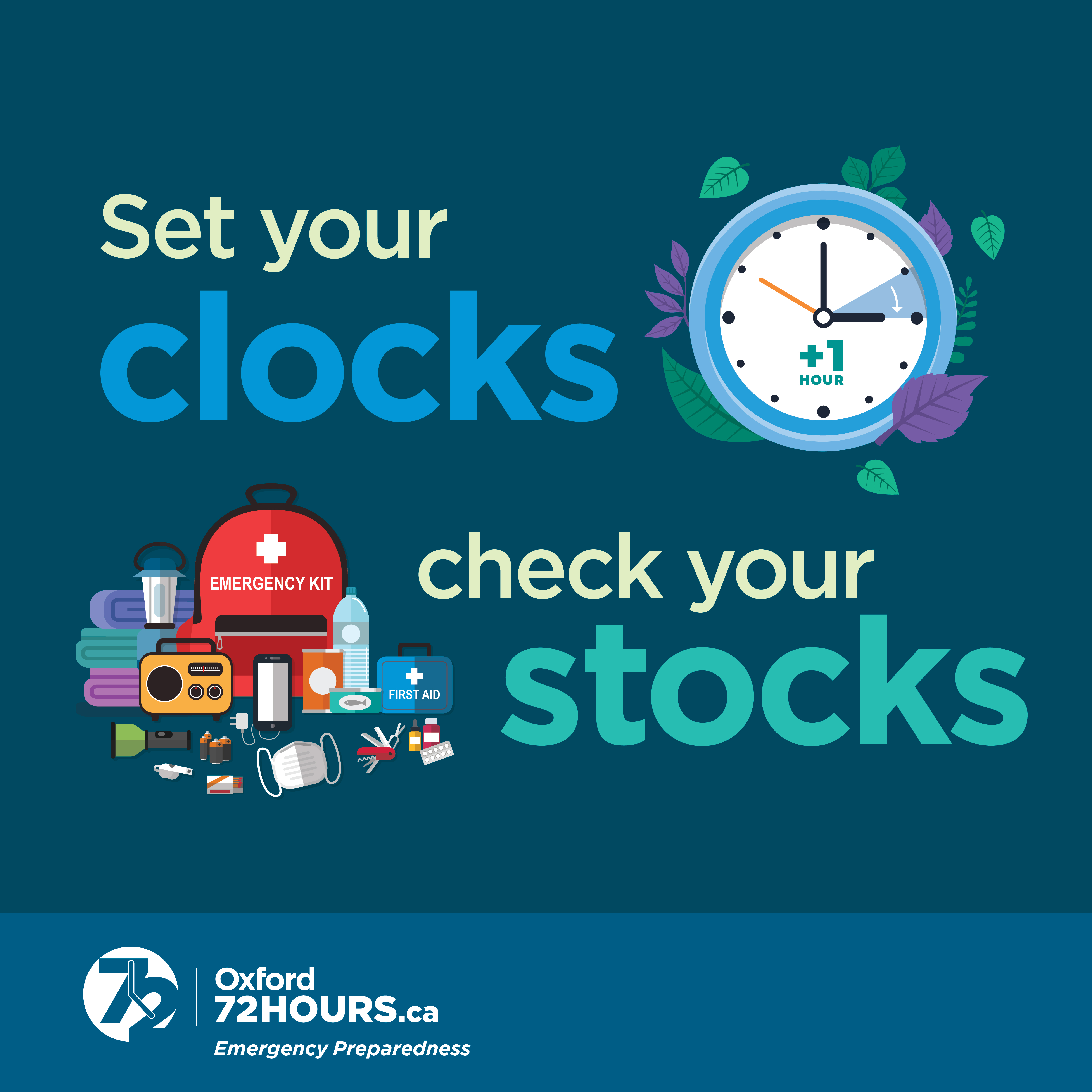 Set your clocks. Check your stocks