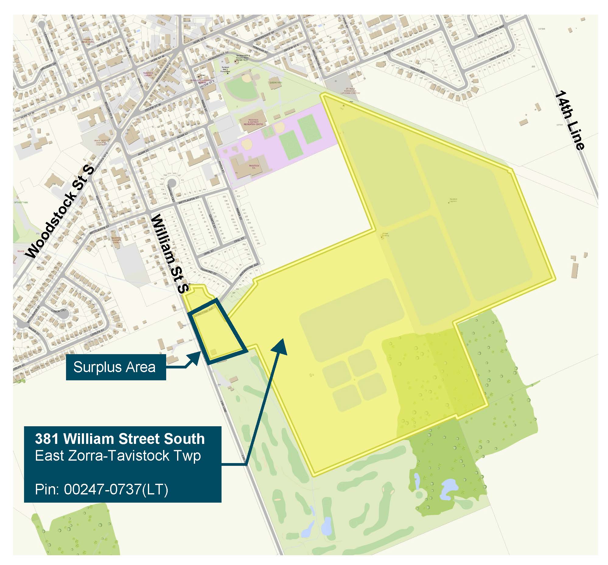 Tavistock surplus land map