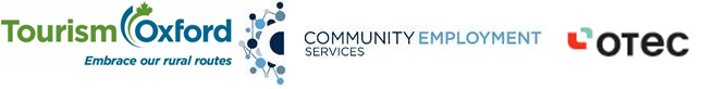 Three logos for Tourism Oxford CES Oxford and OTEC