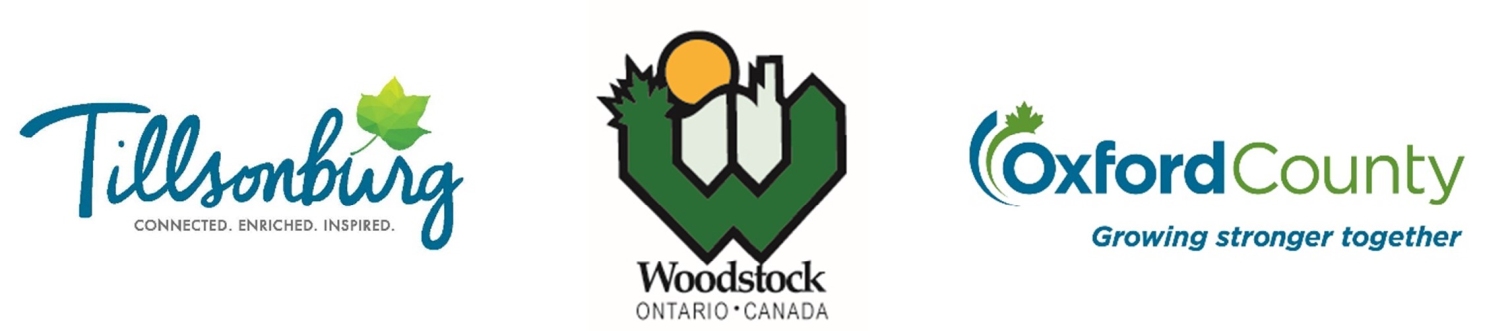 Oxford County, Tillsonburg and Woodstock logos Oxford County, Tillsonburg and Woodstock logos