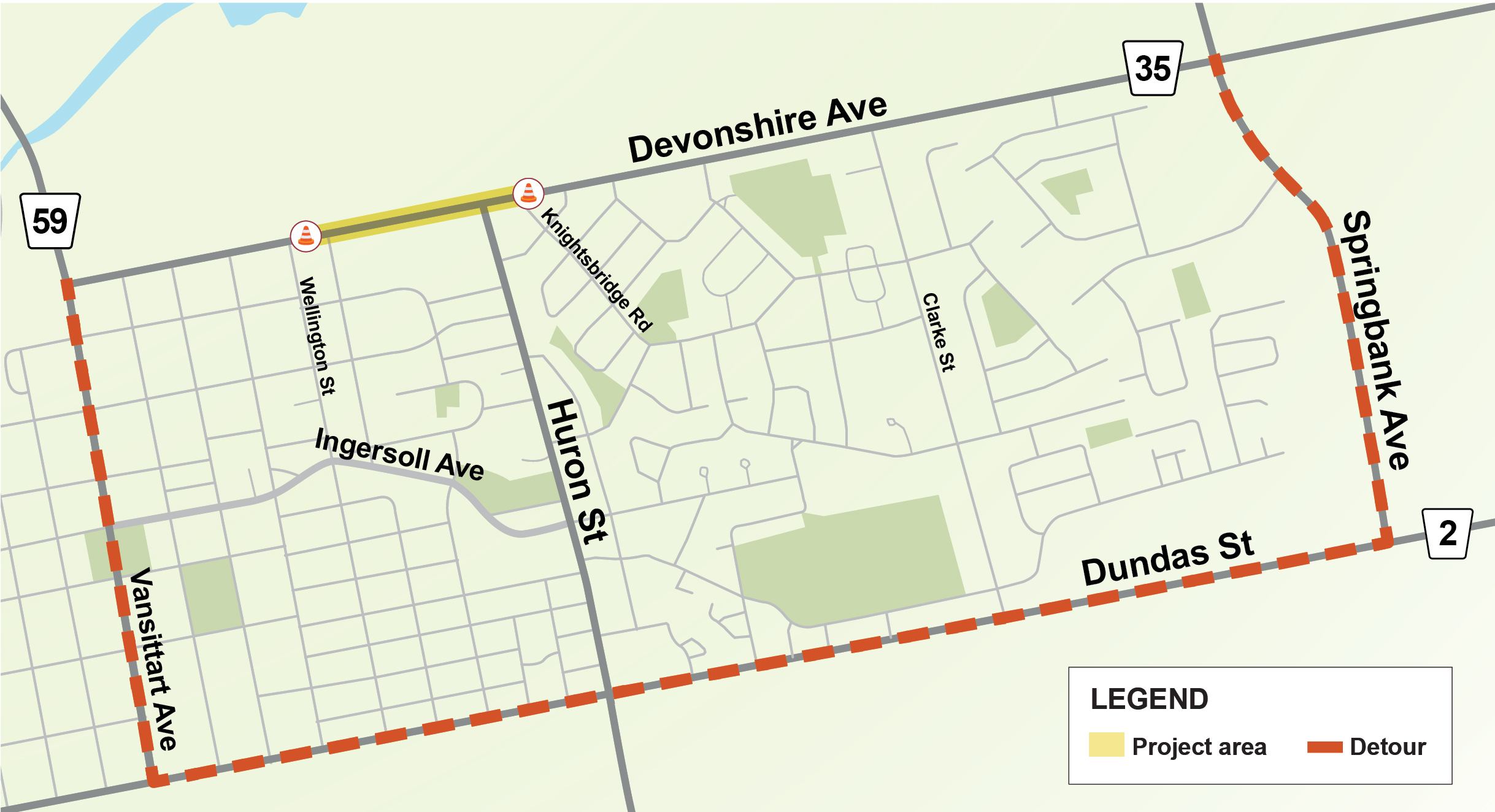 Oxford Road 35 (Devonshire Avenue), Woodstock - Construction map