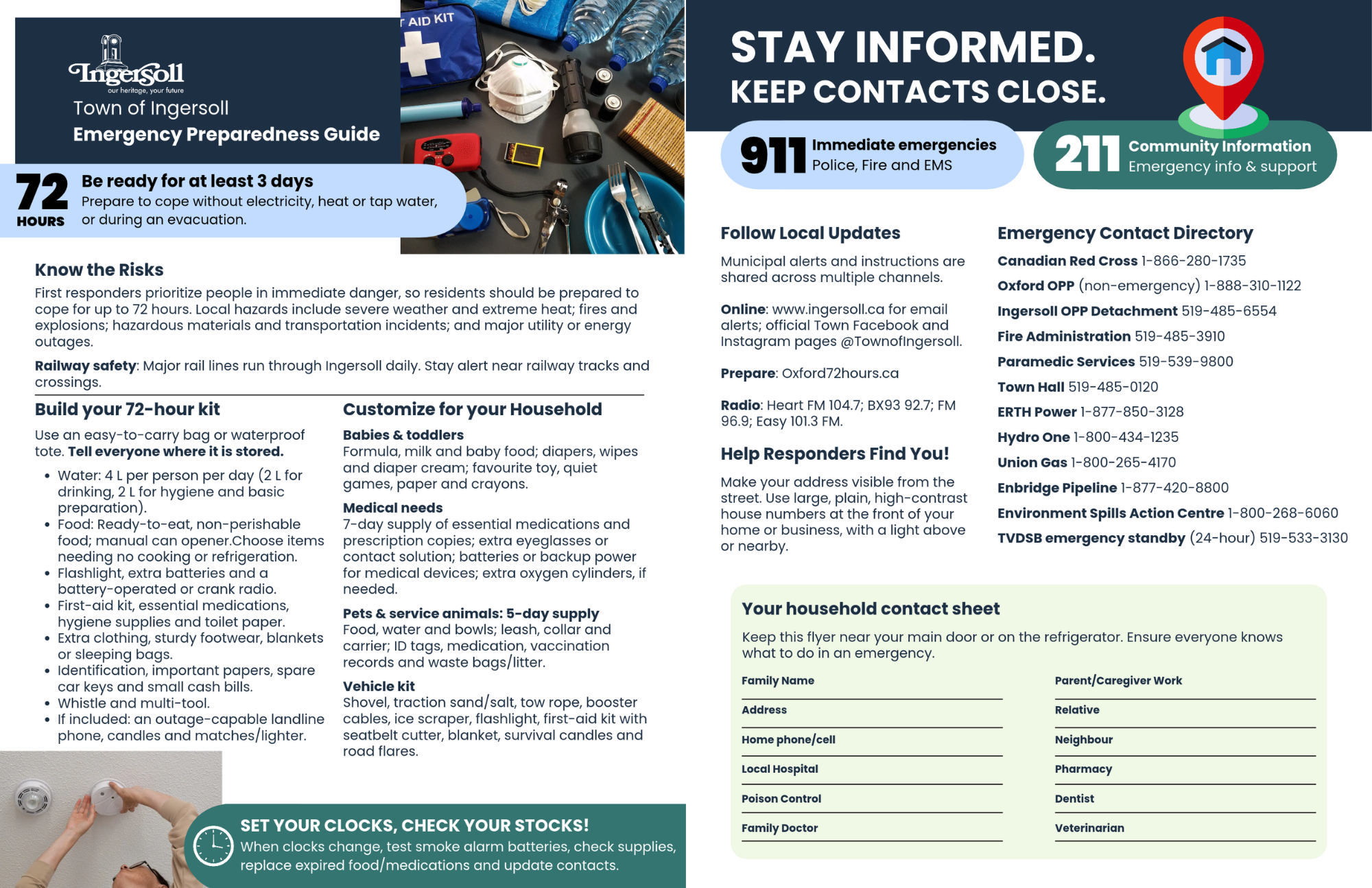 Emergency Preparedness Guide image version page 1 left, page 2 right