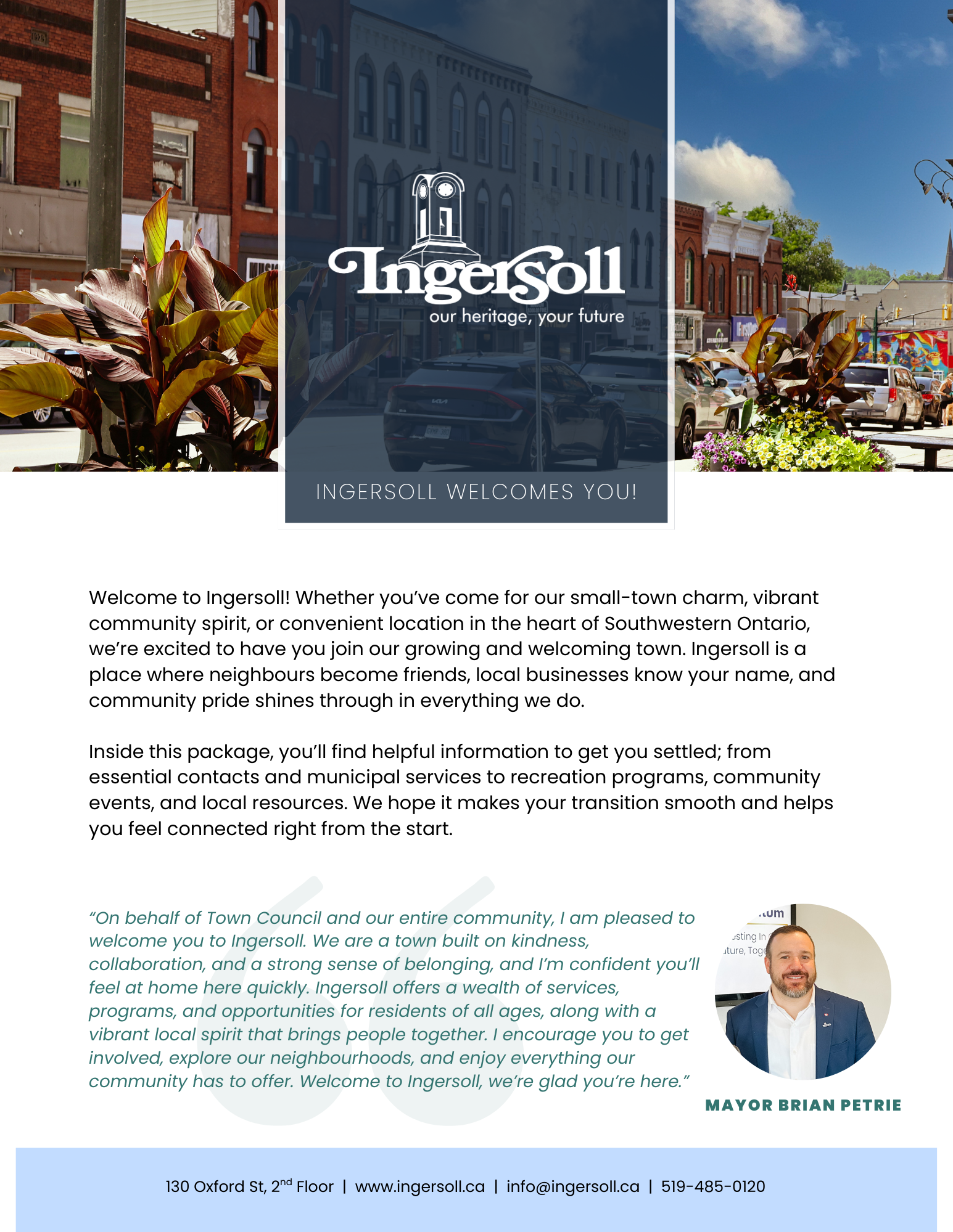 Ingersoll Resident Welcome Package