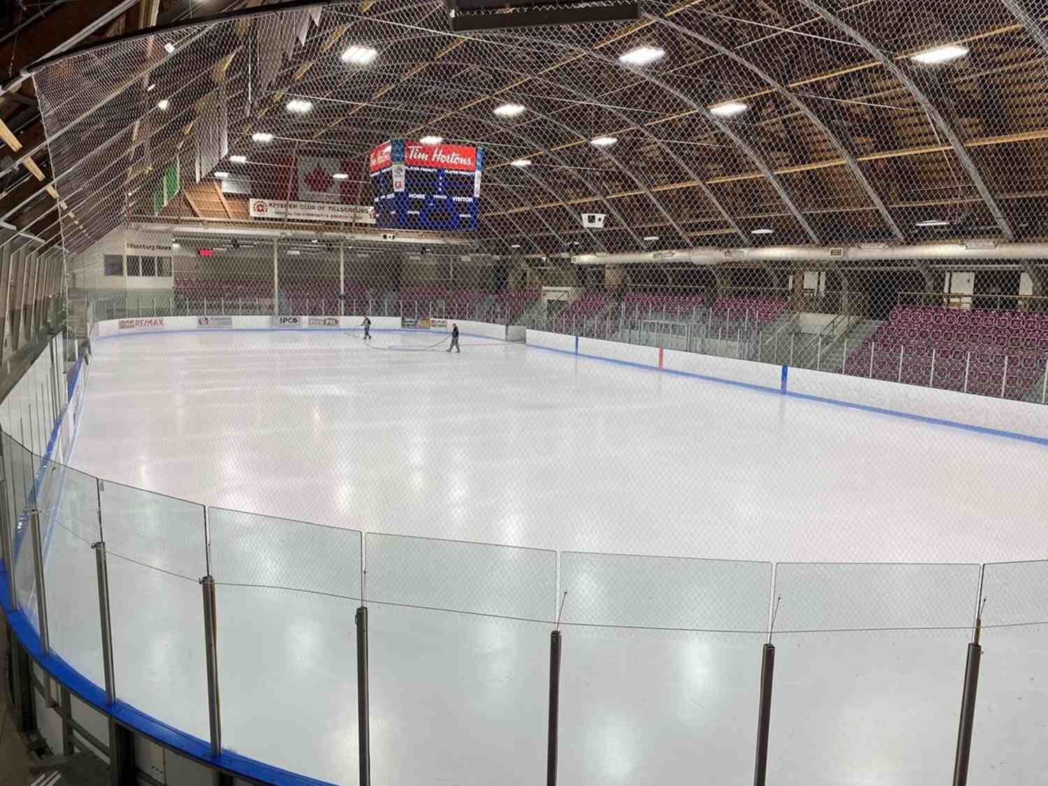Memorial Park ice installation on morning of September 12