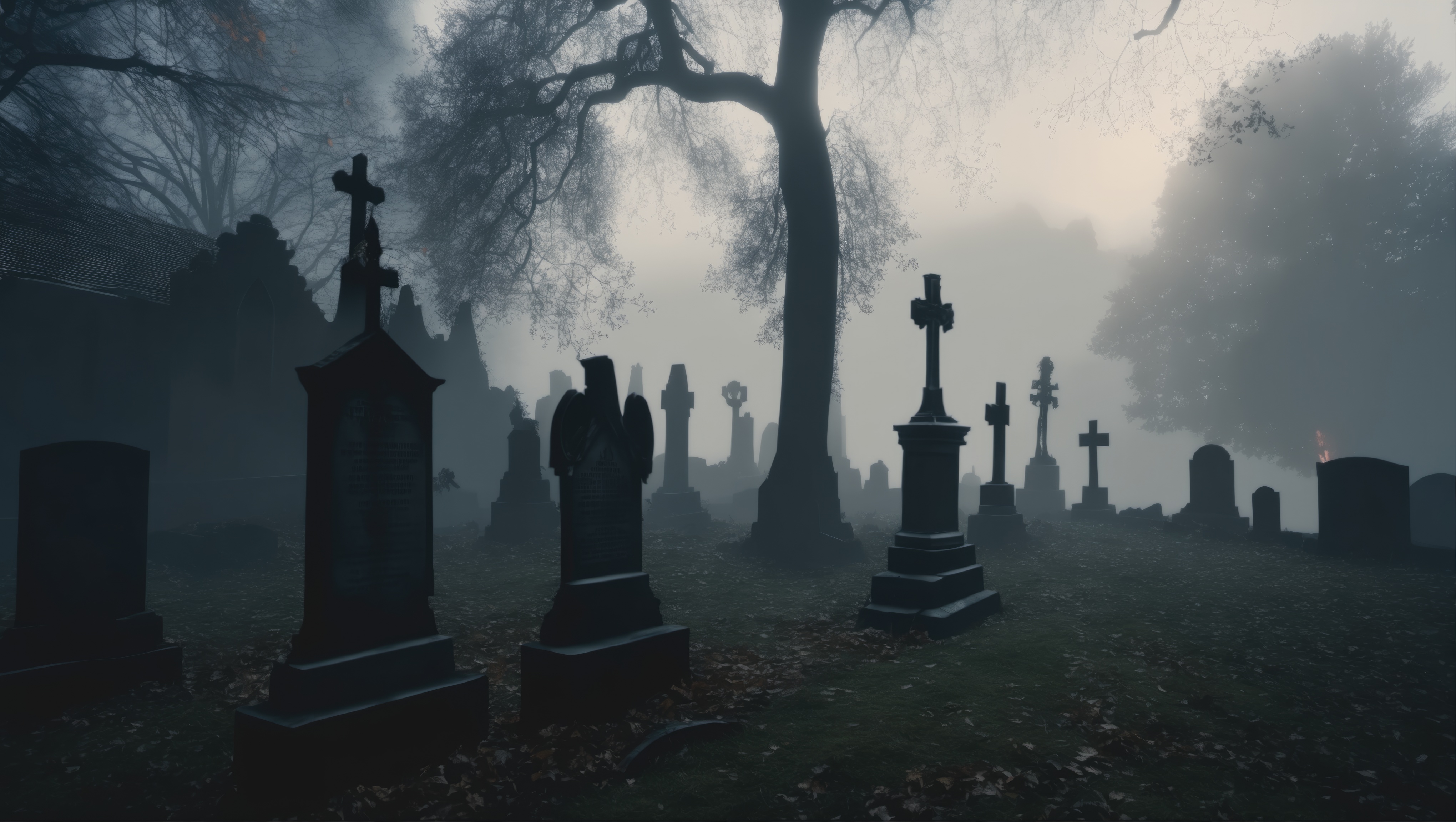 creepy cemetery